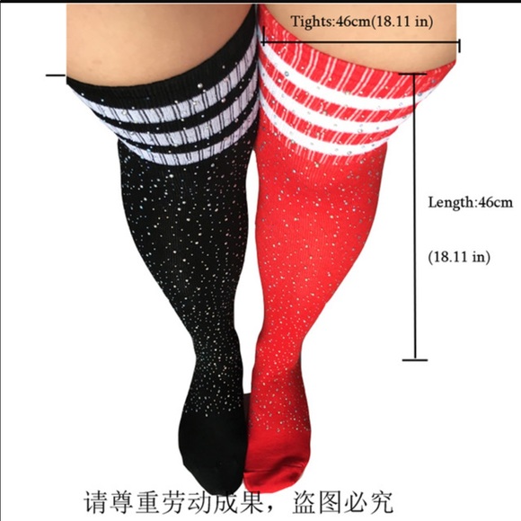 ✨Knee High Rhinestone Socks✨ - Picture 3 of 4